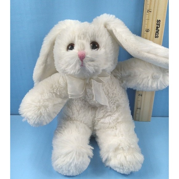 Animal Adventure Victorian White Easter Rabbit Plush 8" Bunny Stuffed Animal Toy - Picture 3 of 6